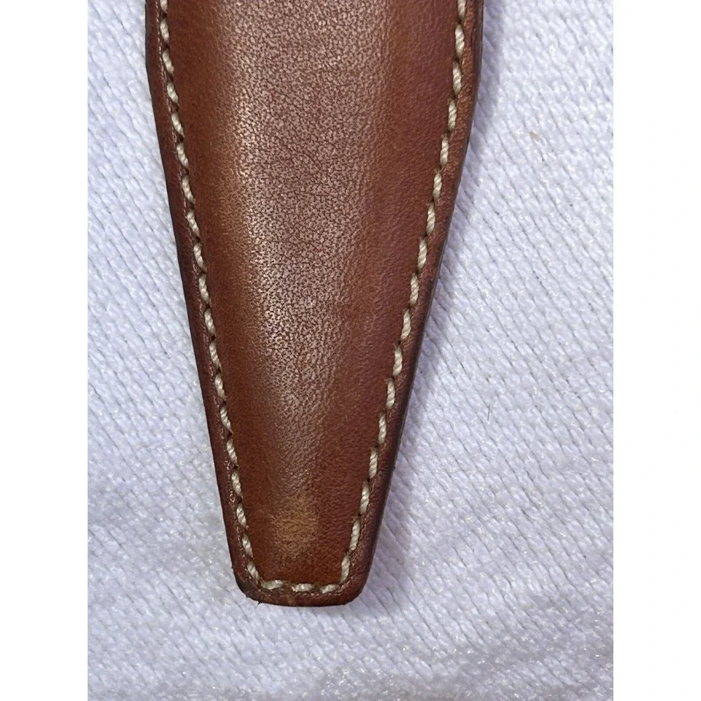 Cole Haan Classic Cognac Dress Belt SZ 34 Brass Buckle Leather  USA
